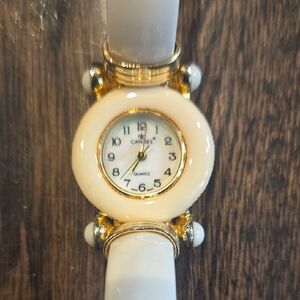 Cannes Cream and Gold Quartz Watch